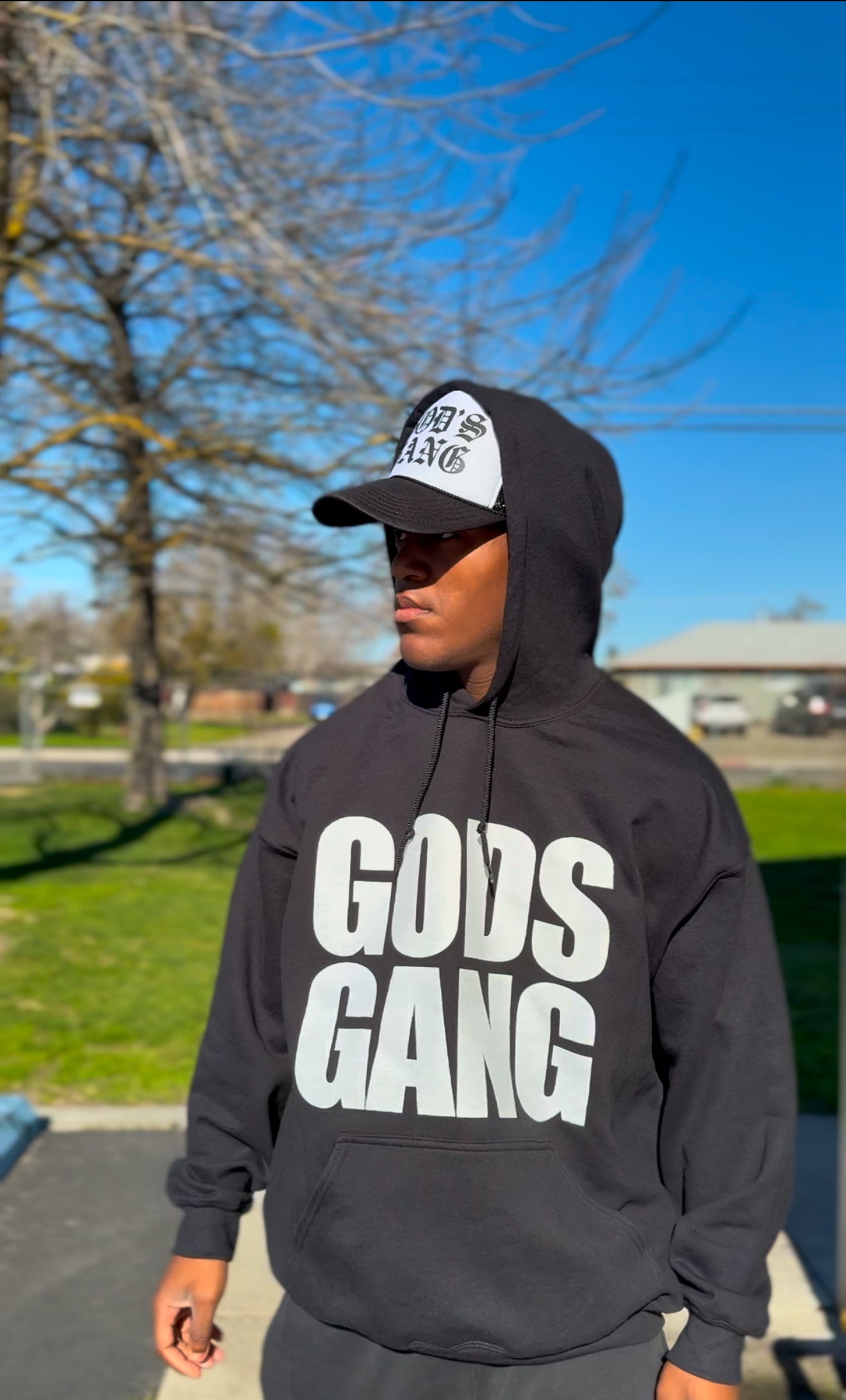 OG GODS GANG BLACK HOODIE